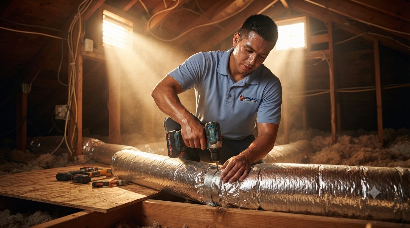 Attic ductwork installation in Orlando